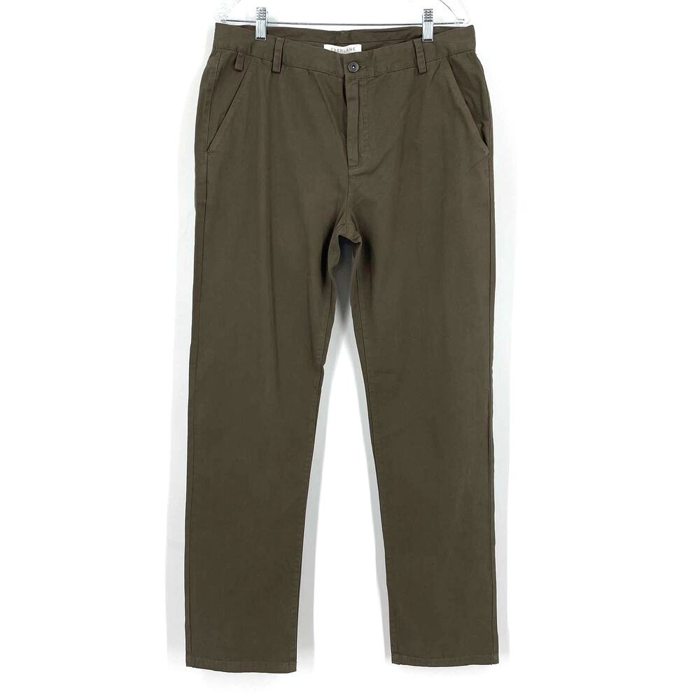 Everlane Cotton Chino Trouser‎ Pants Green Women's Size 34 NWOT